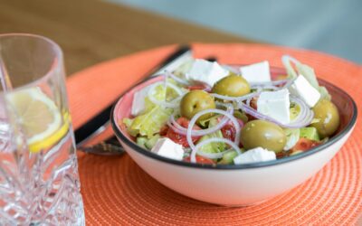 Fresh Greek Salad with Feta Cheese